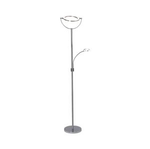 Brilliant Brilliant - LED Stmívatelná stojací lampa DEMIAN 2xLED/12W/230V lesklý chrom