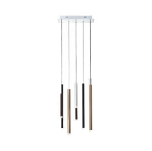 Brilliant Brilliant -LED Stmívatelný lustr na lanku CEMBALO LED/32W/230V chrom/černá/hnědá