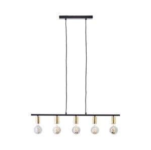 Brilliant - Lustr na lanku KERRY 5xE27/40W/230V černá/mosaz 99713/72