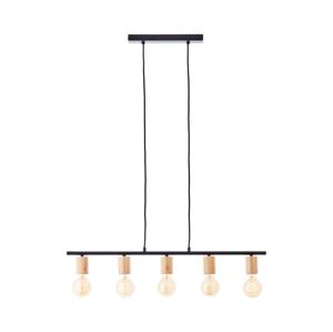 Brilliant - Lustr na lanku KERRY 5xE27/40W/230V černá/bambus 99713/76