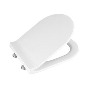 Wenko WENKO 22415100-Toaletní sedátko HABOS 46x36 cm bílá/stříbrná