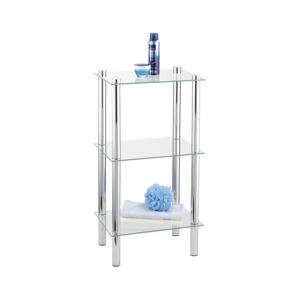 Wenko WENKO 15851100 - Regál YAGO 40x74 cm stříbrná/čirá