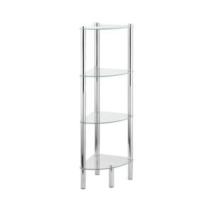 Wenko WENKO 15852100 - Regál YAGO 30x104 cm nerez/stříbrná/čirá