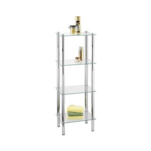 Wenko WENKO 15853100 - Regál YAGO 40x104 cm nerez/stříbrná/čirá