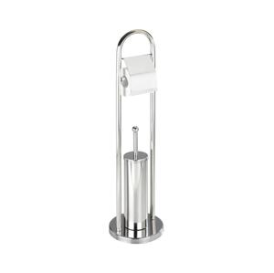 Wenko WENKO 16993100 - WC souprava VASTO 22x81 cm nerez/stříbrná