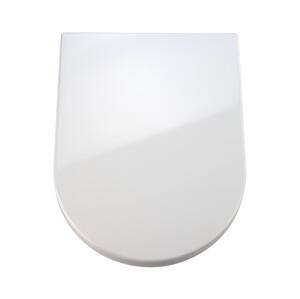 Wenko WENKO 18396100-WC sedátko PALMA 46,5x35,7 cm bílá/stříbrná