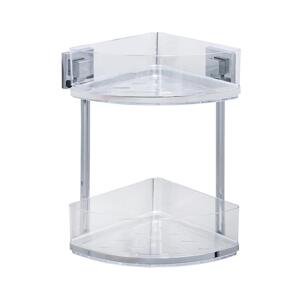 Wenko WENKO 22690100-Rohový regál VACUUM-LOC QUADRO ED 28x32,5 cm stříbrná/lesk. chrom