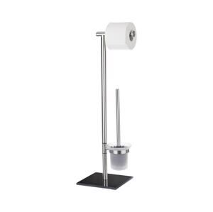 Wenko WENKO 20391100 - WC štětka LIMA 23,5x69 cm nerez/satin/černá