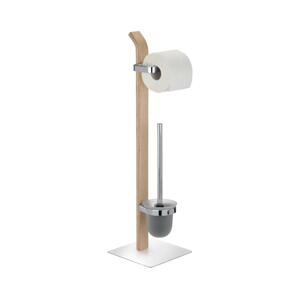 Wenko WENKO 20397100 - WC kartáč SAMONA 20x71,5 cm chrom/hnědá/satin