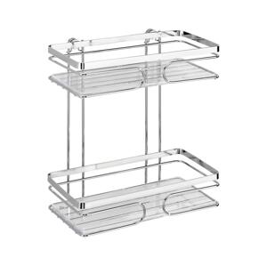 Wenko WENKO 20410100-Regál PREMIUM EDELSTAHL 24x27 cm nerez/stříbrná