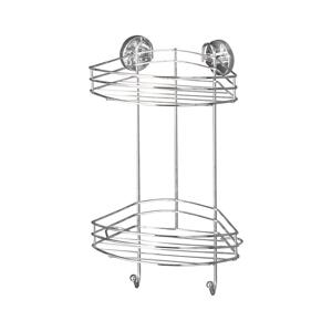 Wenko WENKO 20885100-Rohový regál VACUUM-LOC RUND STAH 24,5x41 cm lesk. chrom