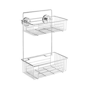 Wenko WENKO 20889100-Regál VACUUM-LOC RUND STAH 26x38 cm lesk. chrom