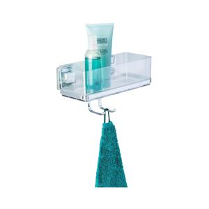 Wenko WENKO 22694100-Polička VACUUM-LOC QUADRO ED 25,5x15 cm stříbrná/lesk. chrom/čirá