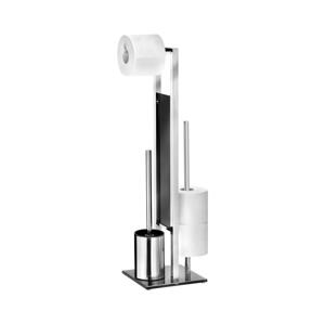 Wenko WENKO 22983100 - WC štětka RIVALTA 18x70 cm nerez/stříbrná/černá