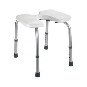 Wenko WENKO 206051100-Stolička SECURA 46x53,5 cm bílá/stříbrná