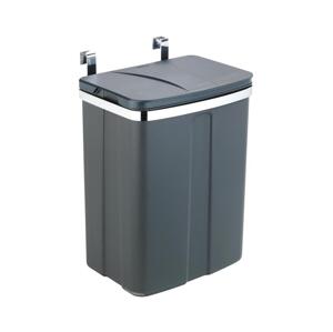 Wenko WENKO 54903100 - Koš DOOR-MOUNTED 26x36,5 cm šedá/stříbrná