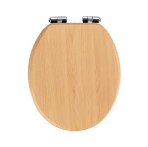Wenko WENKO 22979100-WC sedátko NATURAL BEECH 35,5x42,5 cm hnědá/stříbrná
