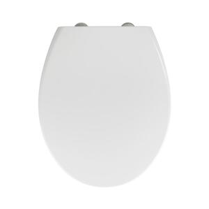 Wenko WENKO 22973100-WC sedátko DELOS 44,5x37,5 cm bílá/stříbrná