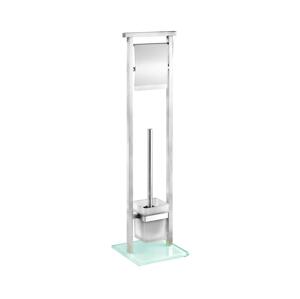 Wenko WENKO 22992100 - WC štětka DEBAR 18x73 cm nerez/satin/bílá