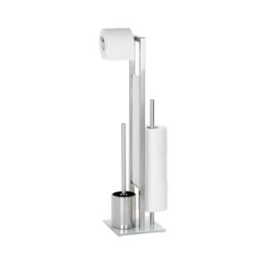 Wenko WENKO 21564100 - WC štětka RIVALTA 18x70 cm nerez/stříbrná/bílá/černá