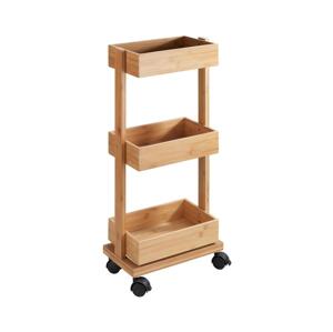 Wenko WENKO 24390100 - Regál TORTONA 18x71,5 cm hnědá/černá
