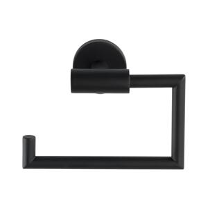 Wenko WENKO 24240100-Držák toaletního papíru BOSIO BLACK 15x10,5 cm nerez/stříbrná