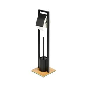 Wenko WENKO 24751100 - WC set BAMBU⁠SA 18x72,5 cm černá/hnědá