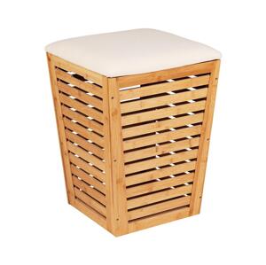 Wenko WENKO 25143100 - Koš na prádlo BAMBUSA 40x56 cm hnědá