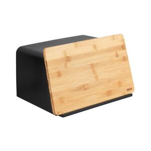 Wenko WENKO 54098100 - Chlebník KUBO 35x26,5 cm černá/hnědá