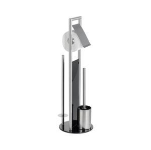 Wenko WENKO 24981800 - WC set RAVINA 20x70 cm nerez/stříbrná