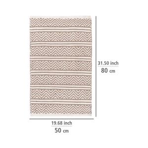Wenko WENKO 24868100-Předložka SHAKI 50x80 cm béžová/bílá