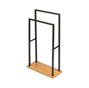 Wenko WENKO 24752100 - Držák na ručníky BAMBUSA 46x80 cm černá/hnědá