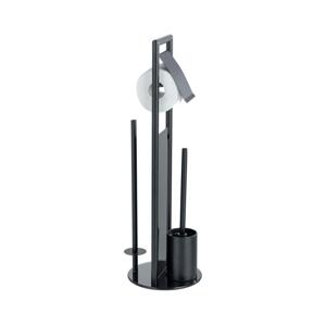 Wenko WENKO 24982800 - WC set RAVINA 20x70 cm nerez/černá