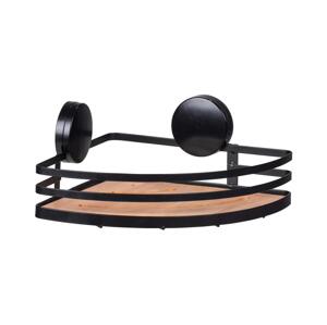Wenko WENKO 24980800-Polička ALBA 27,3x21 cm černá/hnědá