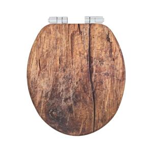 Wenko WENKO 25226100-WC sedátko RUSTIC 35,5x42,5 cm hnědá/stříbrná