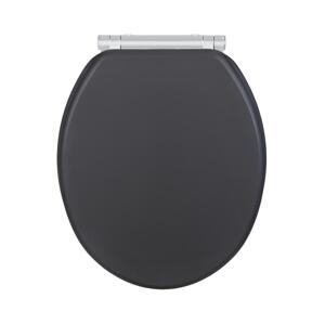 Wenko WENKO 25218100-WC sedátko MORRA 35x42 cm antracit/stříbrná