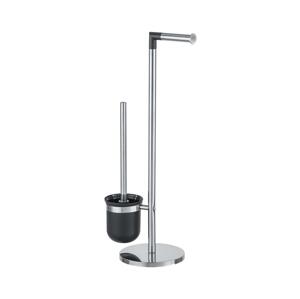 Wenko WENKO 21836800 - WC štětka PARUS 25,5x57 cm nerez/stříbrná/černá