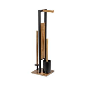 Wenko WENKO 25784100 - WC set RIVALTA 18x70 cm hnědá/černá