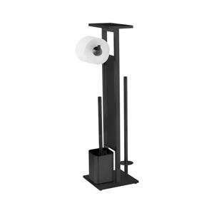 Wenko WENKO 71558800 - WC set DEBAR 21x70,5 cm nerez/černá