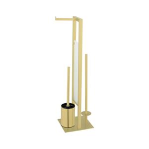 Wenko WENKO 26034100 - WC set RIVALTA 18x70 cm nerez/zlatá/bílá/černá