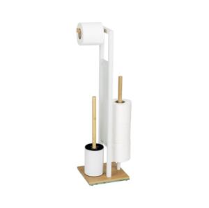 Wenko WENKO 26214100 - WC set RIVALTA 18x70 cm hnědá/bílá