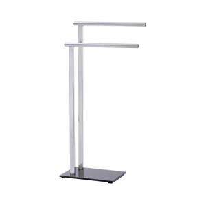 Wenko WENKO 22090100 - Stojan na ručníky LAVA 42x81 cm nerez/stříbrná/černá