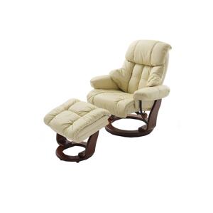 MC Akcent Polohovací křeslo HABI krémová/ořech 4027207018528