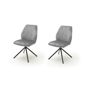 MC Akcent Jídelní židle NEXORO 2 ks šedá 4027207189259