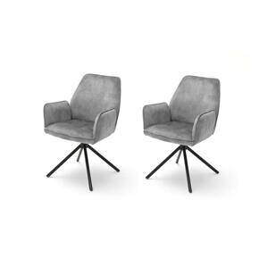 MC Akcent Jídelní židle NEXORO 2 ks šedá 4027207189266