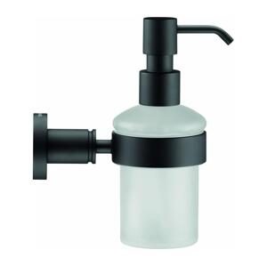 Duravit Duravit 99164600 - Nástěnný dávkovač mýdla D-CODE 390 ml mléčné sklo/matná černá
