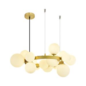 Brilagi Brilagi - LED Lustr na lanku MILLA 15xG9/3W/230V zlatá/bílá