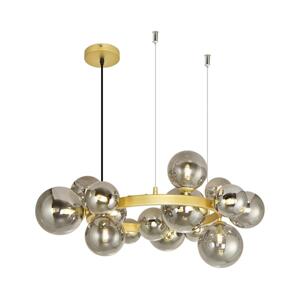 Brilagi Brilagi - LED Lustr na lanku MILLA 15xG9/3W/230V zlatá/kouřová
