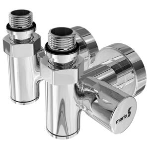 Mario-Radiators Kombinované ly pro topné těleso 2 ks lesklý chrom