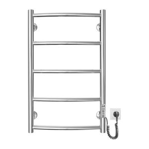 Mario-Radiators Koupelnový žebříkový radiátor CLASSIC 60W/230V 66x43 cm nerez/lesklý chrom pravá